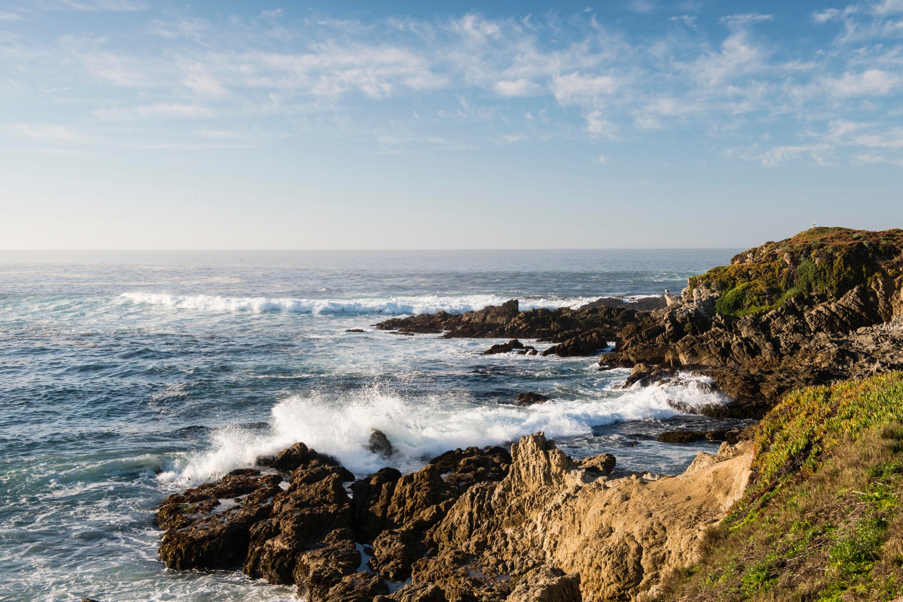 17 Mile Drive — coastal scenery with crashing waves